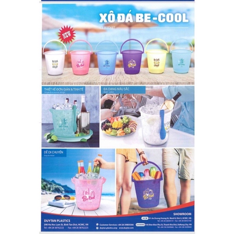 Xô đá nhựa Duy Tân chính hãng hình cute nhựa chính phẩm an toàn