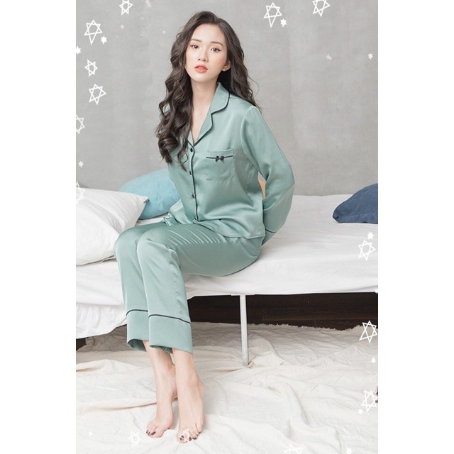 PIJAMA LỤA PHI SIÊU ĐẸP TAY DÀI QUẦN DÀI | BigBuy360 - bigbuy360.vn