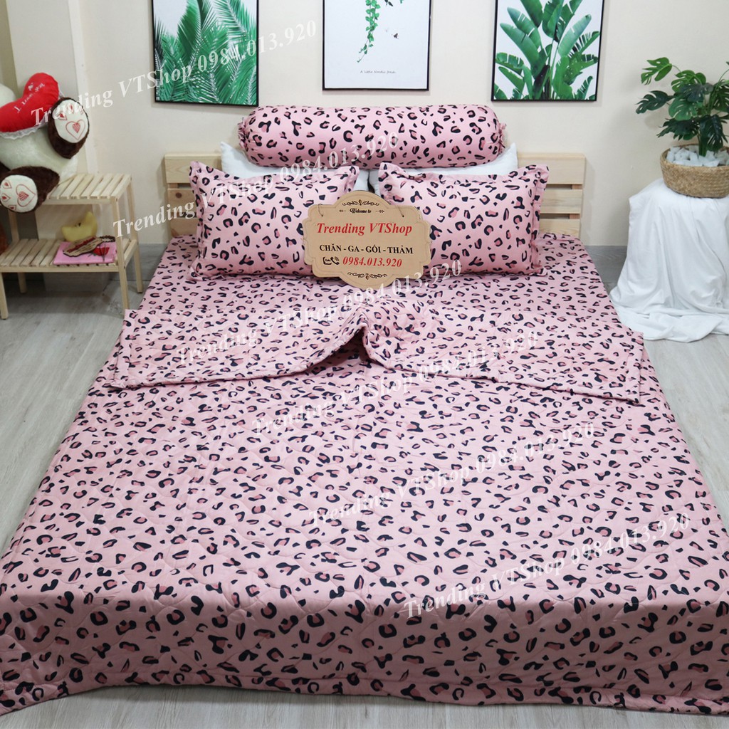 Bộ 5 món chăn hè ga gối chất liệu Poly Cotton  không bai xù, mẫu mã đa dạng (Mua ngay)