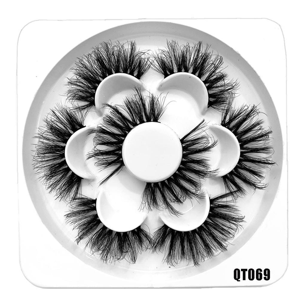 Set 4 Cặp Lông Mi Giả SKONHED Dày Dài Mềm Mại Trang Điểm Xinh Đẹp