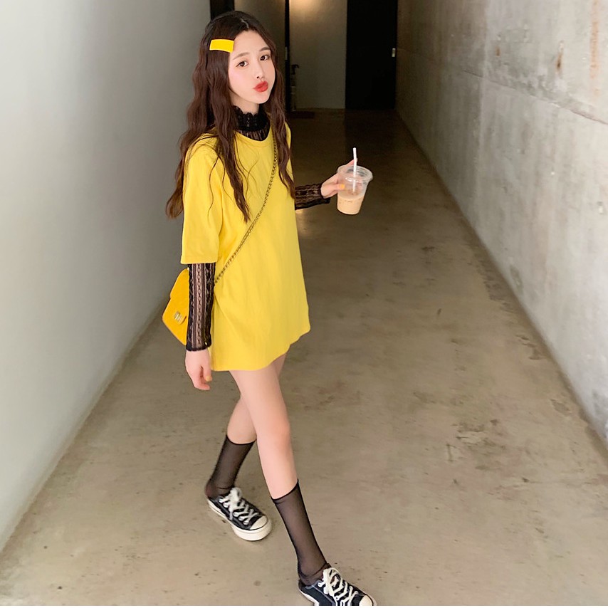 ÁO THUN NỮ TAY LƯỚI REN ULZZANG - NEW ARRIVAL 2019