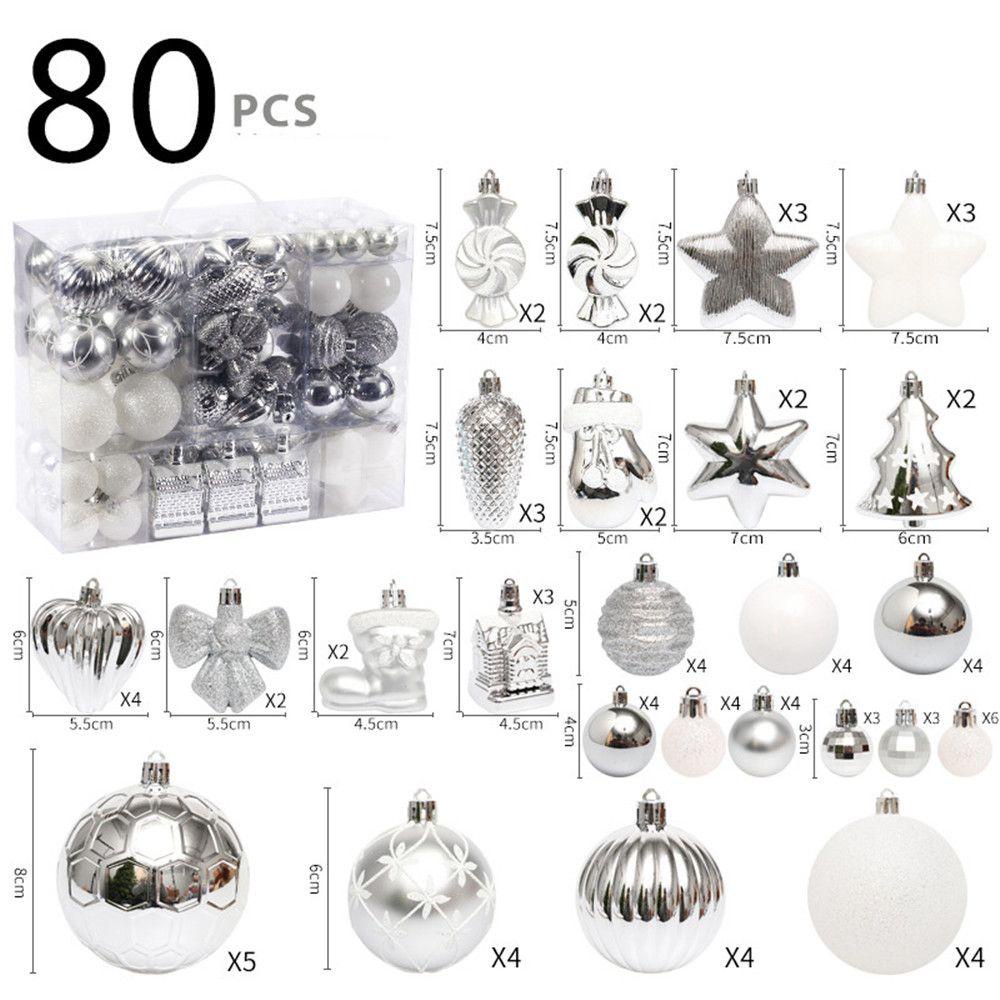 Set 1 80 Quả Châu Nhỏ 30mm Trang Trí Cây Thông Noel