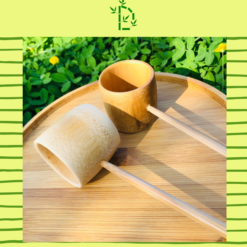 Gáo múc rượu, nước mắm, nước tương Dalat Bamboo gỗ tre cao cấp