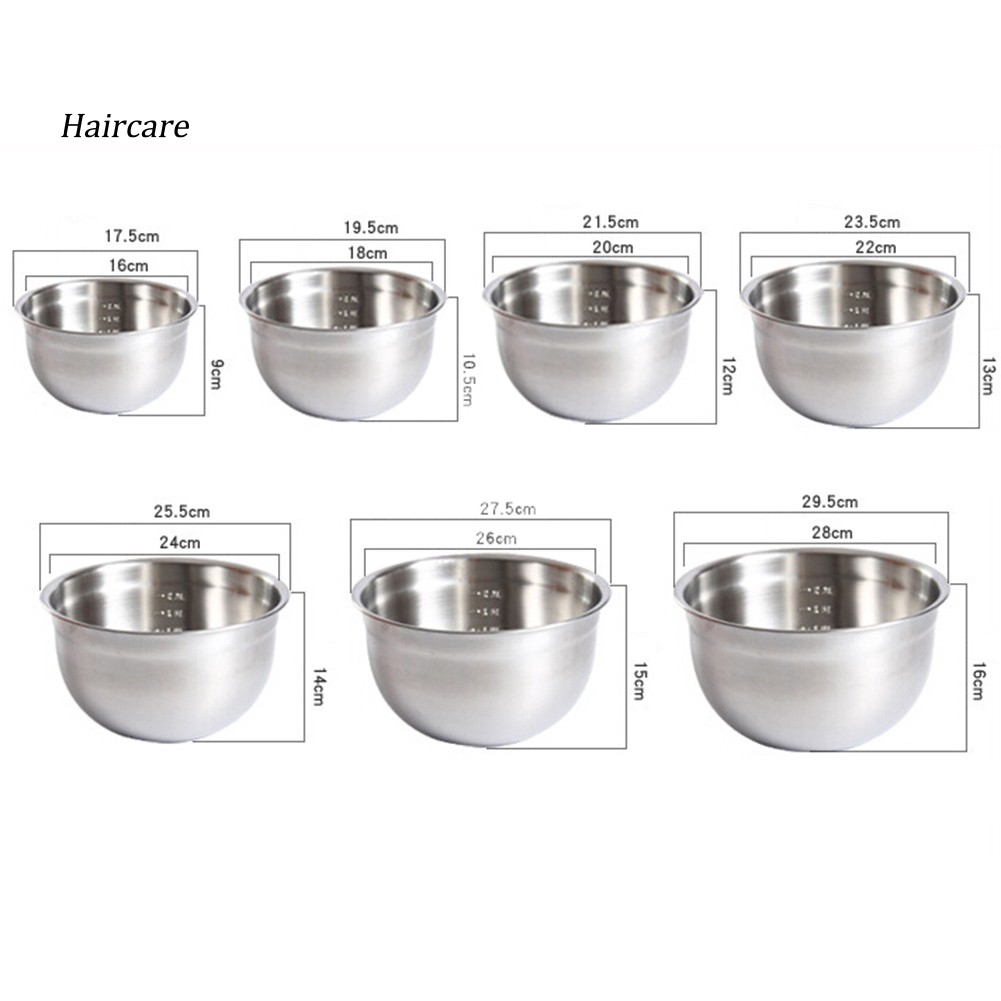 Thau trộn salad/ bột và đánh trứng bằng inox 304 nhiều kích thước