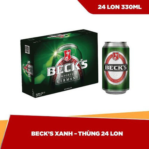 |Siêu rẻ| Bia Beck xanh - Thùng 12 lon 500ml