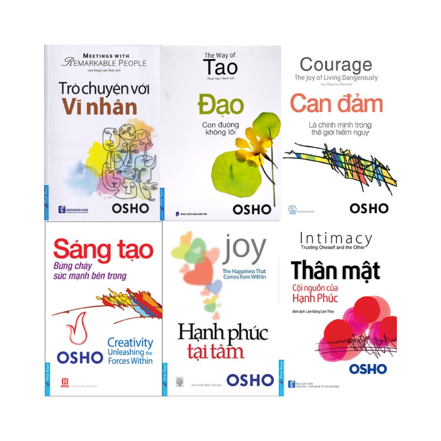 Sách - Combo Đạo + Can Đảm Là Chính Mình + Sáng Tạo + Hạnh Phúc Tại Tâm + Thân Mật + Trò Chuyện Với Vĩ Nhân (Bộ 6 Cuốn)