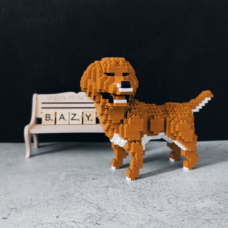 Bộ Đồ Chơi Lắp Ráp Chú Chó Husky Poodle Bằng Nano Độc Đáo Trang Trí Bàn Làm Việc