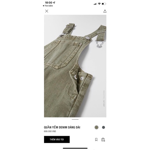 Quần yếm Jean sz 2/3y