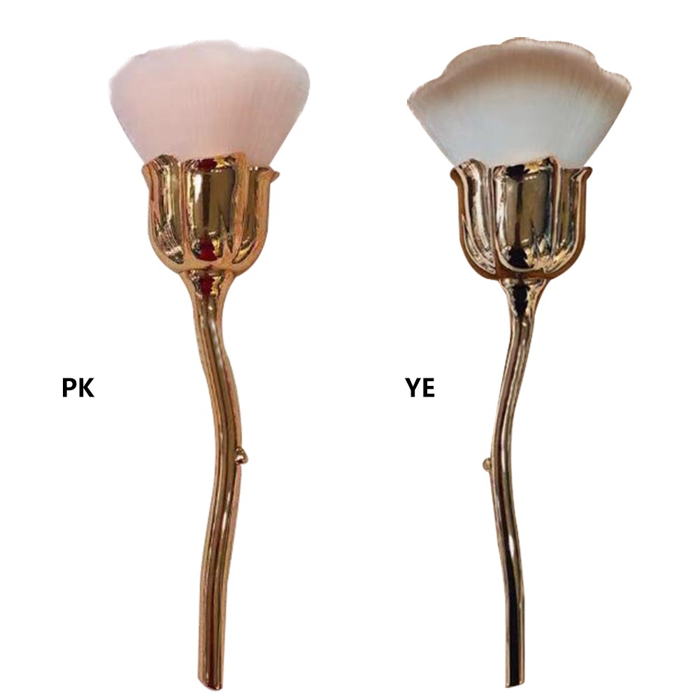 [Hàng mới về] Chổi hình cành hoa hồng dùng để phủi bụi sơn móng tay kích thước 18x6x2cm