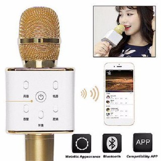 Micro karaoke Q7 tích hợp loa 3 trong 1+ tặng kèm bao da
