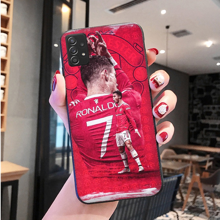 Ốp Điện Thoại Mềm Viền Đen Hình Cristiano Ronaldo Cho Samsung Galaxy A50 A50S A30S A11 A12 4G A21S A22 4G A22 5G A31 T3