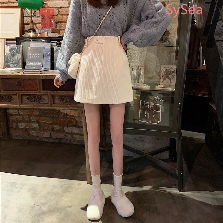 Chân Váy Nhung Kẻ Màu Sắc Thời Trang Mùa Thu Hàn Quốc Dành Cho Nữ