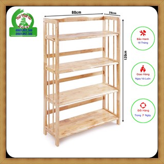 Kệ Sách Gỗ 4 Tầng Rộng 80cm Siêu Đẹp