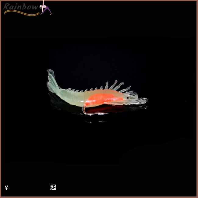 Mồi câu cá hình con tôm giả phát quang tiện lợi