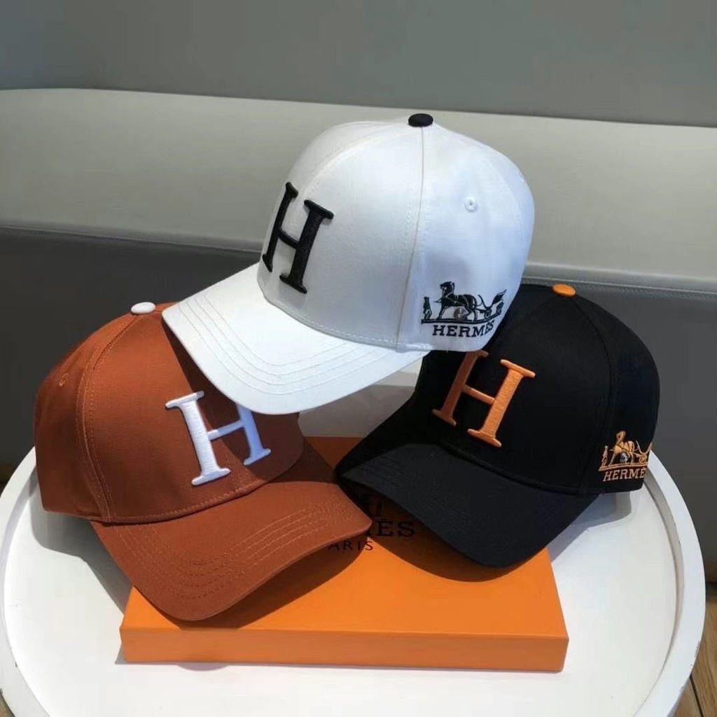 Nón Lưỡi Trai Hermes Thêu Chữ H Cá Tính Năng Động Cho Nam Nữ