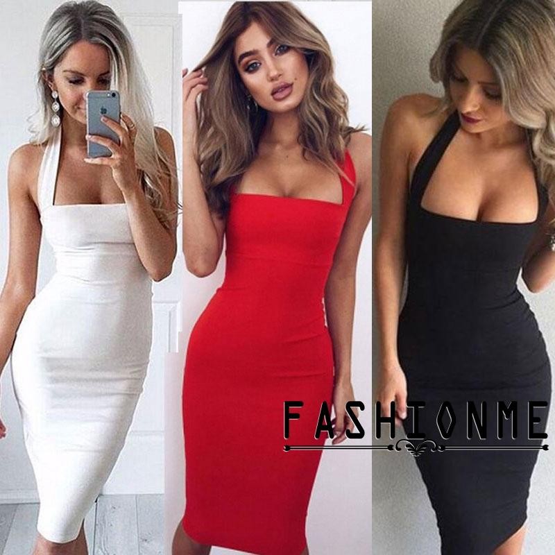ღ𝓂ℰSummer Women&#39;s Bandage Bodycon Sleeveless Evening Sexy Party Cocktail Mini Dress