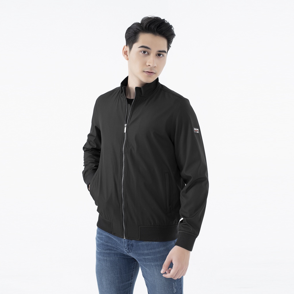 Áo khoác gió nam 2 lớp  Aristino  cổ trụ bo gấu cao cấp AJK017W1( 2 màu)