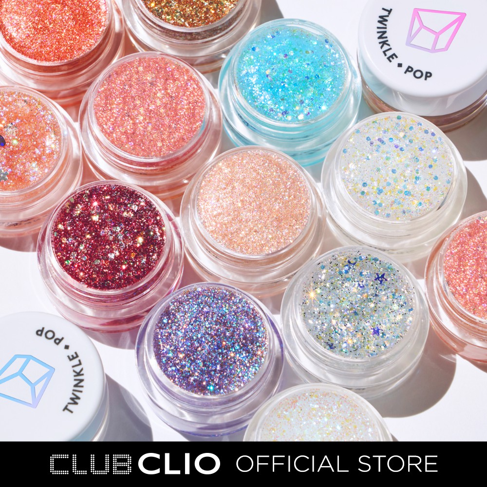 Phấn mắt Clio Twinkle Pop dạng thạch màu kim tuyến nhũ lấp lánh thời trang 2.8g | BigBuy360 - bigbuy360.vn