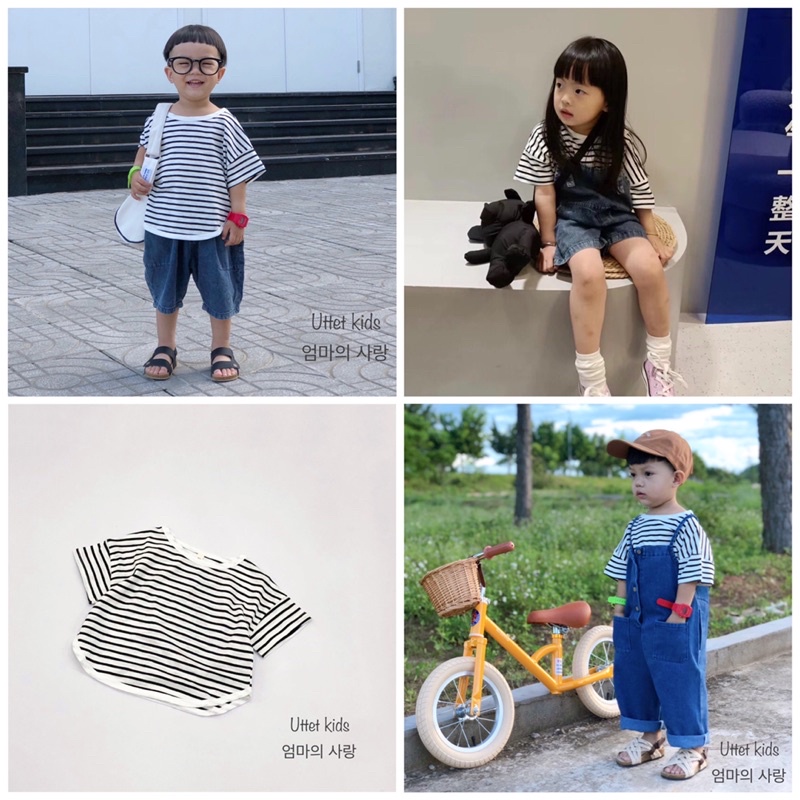 ÁO THUN SỌC BÉ GÁI VÀ BÉ TRAI 1109 STYLE PHONG CÁCH HÀN QUỐC