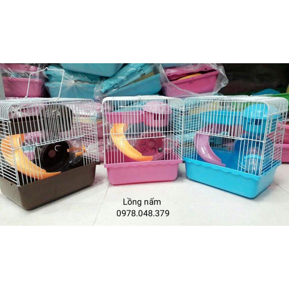 Lồng hamster gồm phụ kiện đầy đủ - Lồng Nấm Hamster