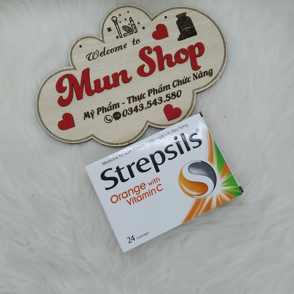Viên ngậm giảm ho Strepsils hộp 24 viên