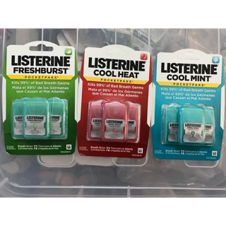Miếng ngậm thơm miệng, diệt khuẩn Listerine (chuẩn Mỹ) – set 3 vỉ có 72 miếng film/ xịt thơm miệng