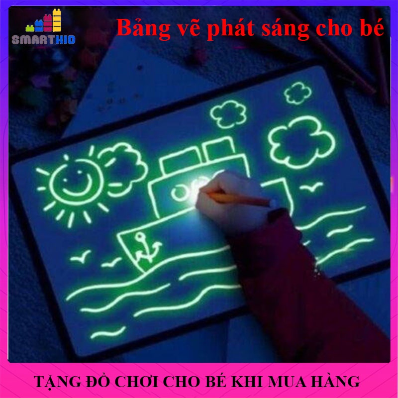 Đồ Chơi Trẻ Em, Bảng Led Huỳnh Quang Cho Bé, Bảng Viết Dạ Quang Phát Sáng, Đồ Chơi Thông Minh Cho Bé Gái Bé Trai