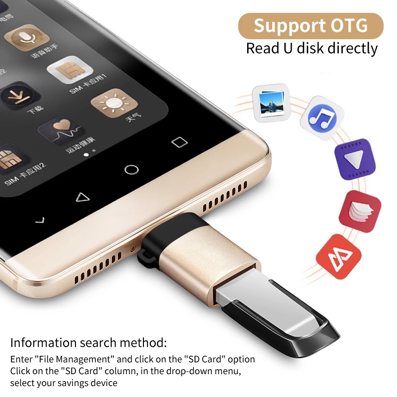 Đầu Chuyển Đổi Usb Type C & Micro Usb Đực Sang Usb 3.0 Cái