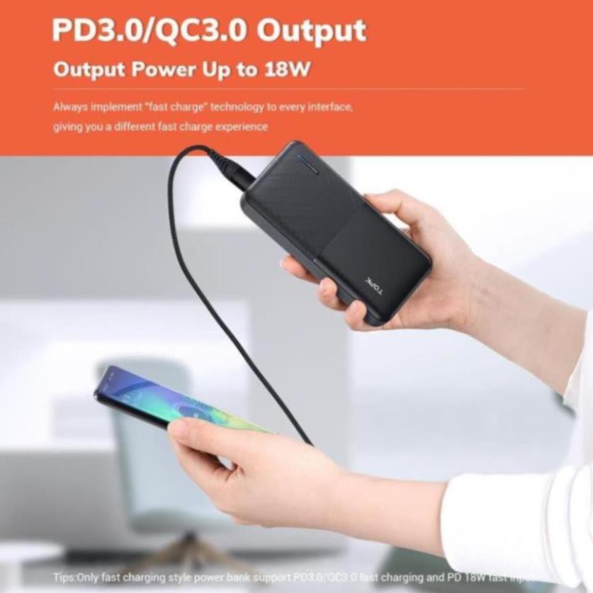 Pin Dự Phòng TOPK I2009Q Nhanh 2 Cổng USB PD3.0 QC3.0 20.000mAh Cho Xiaomi Samsung IPhone TPHCM