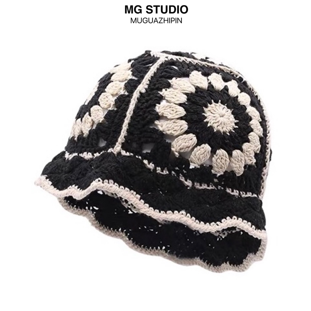 Mũ tai bèo MG STUDIO đan thủ công hợp thời trang có 5 màu tùy chọn