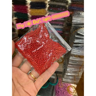 (gói 100g) Hạt cườm tấm đục các màu