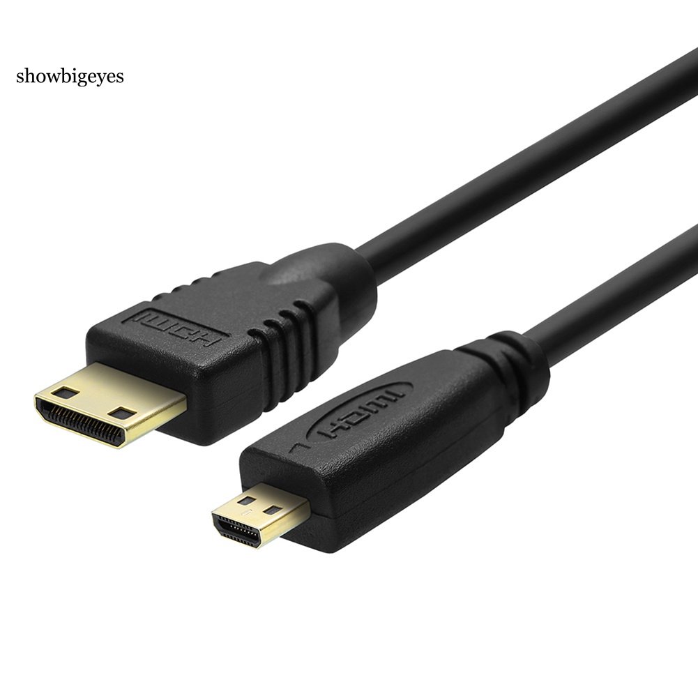 Dây Cáp Chuyển Đổi Từ Giác Cắm 0.3m / 1m / 1.8m 1080p Sang Cổng Micro Hdmi