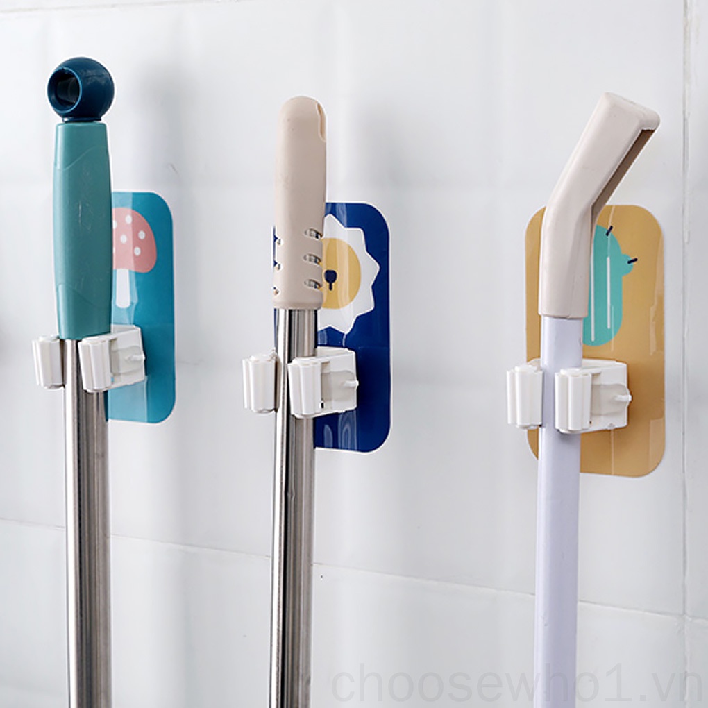 Móc treo cây lau nhà gắn tường họa tiết hoạt hình