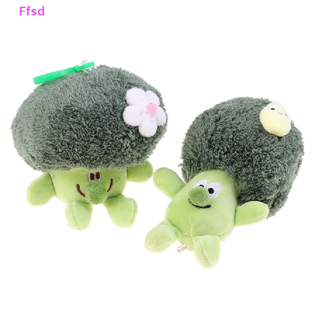 {Ffsd} Móc Khóa Cặp Đôi Búp Bê Nhồi Bông Broccoli Dễ Thương Làm Quà Tặng Cho Trẻ Em *