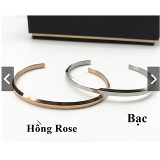 [Màu Bạc] Vòng Tay Nam Nữ Thép Không Rỉ - Khắc Tên Theo Yêu Cầu