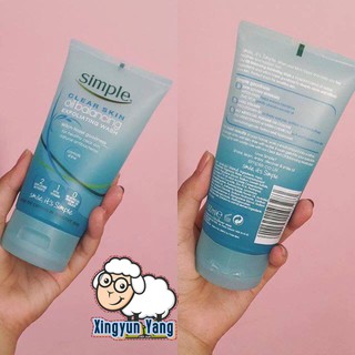 (ORDER) 💦💦💦 Sữa Rửa Mặt Simple Clear Skin Oil Balancing Exfoliating Wash - Da dầu da mụn da nhạy cảm