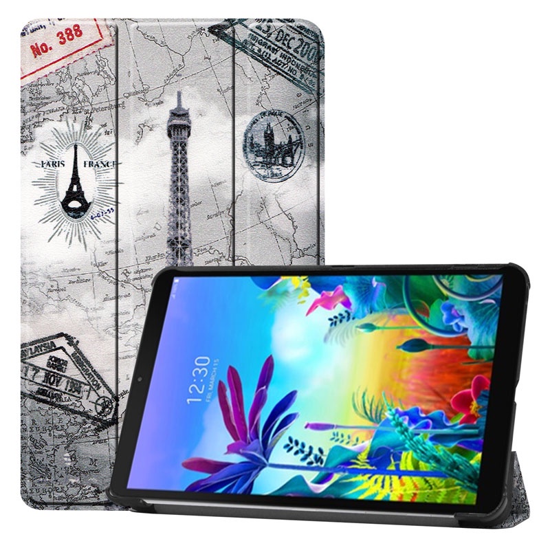 Ốp lưng da nắp gập màu trơn cho LG G Pad 5 10.1 inch LM-T600L