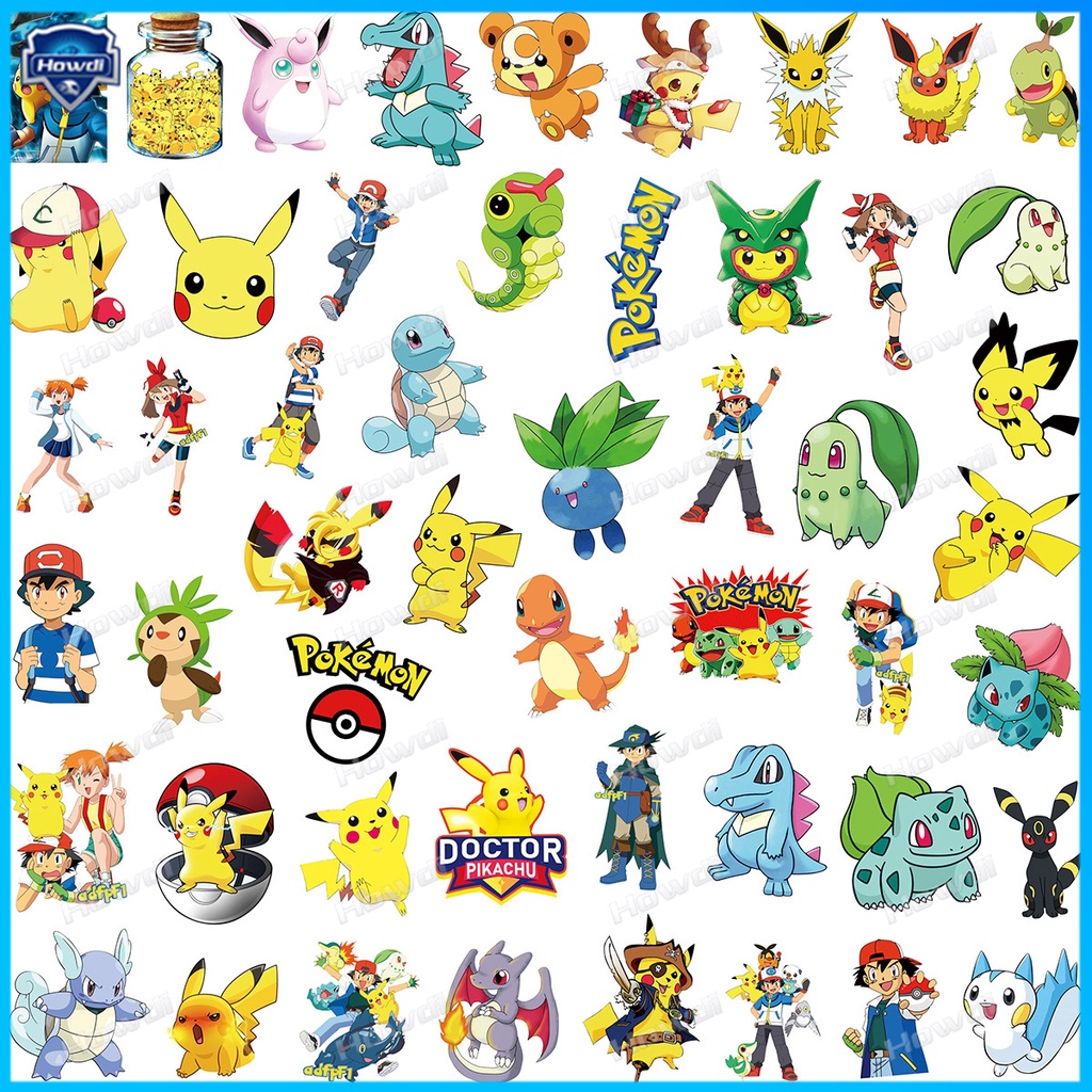 Miếng Dán Hình Pikachu Chống Thấm Nước Trang Trí Mũ Bảo Hiểm Xe Mô Tô