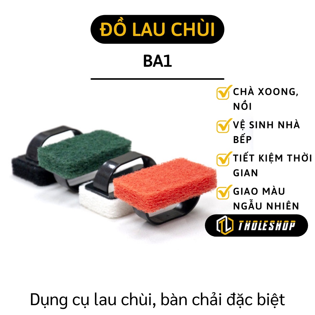 Cọ Chà Bếp - Dụng Cụ Lau Chùi, Bàn Chải Vệ Sinh Nhà Tắm Thông Minh BA1 Có Tay Cầm Tiện Lợi 3365