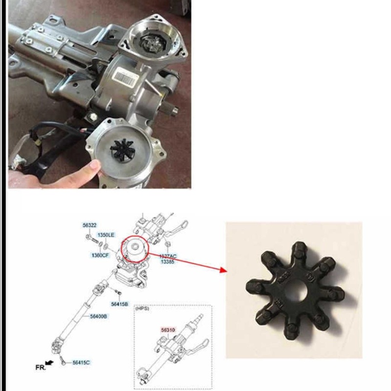 Khớp Nối Linh Hoạt Cho Vô Lăng Xe Hơi Kia Hyundai Elantra Veloster 563152K000fff