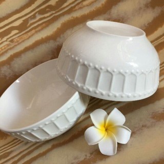 Set 2 Tô sứ trắng 7in_18cm - giao ngẫu nhiên