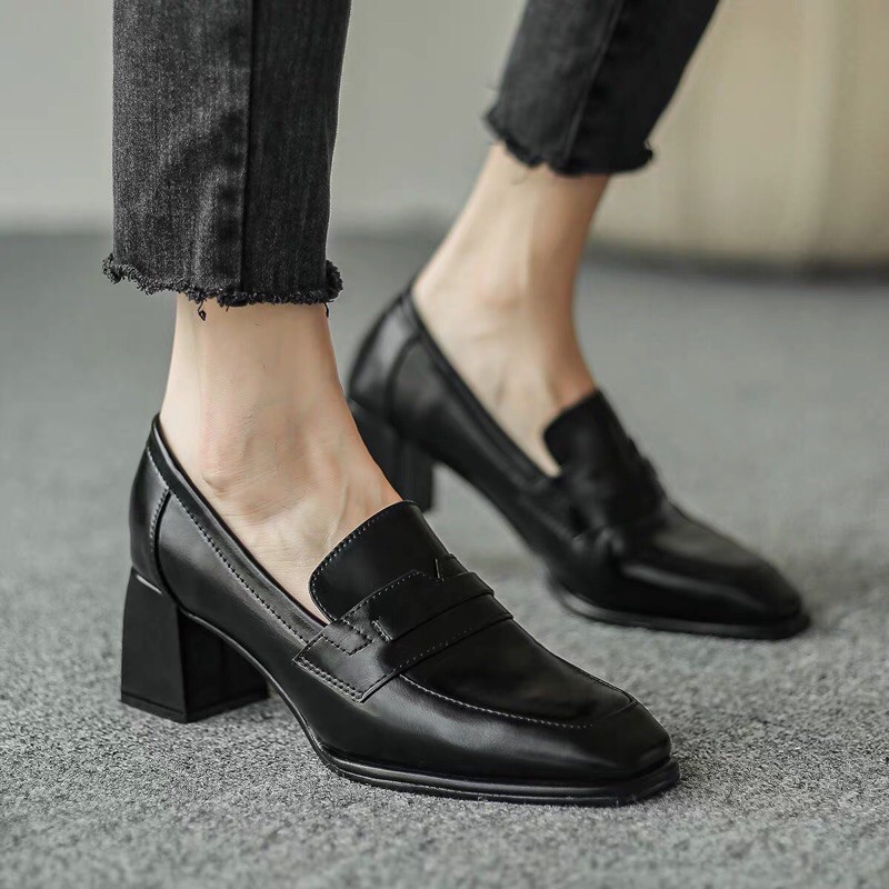 Giày Loafer cao gót