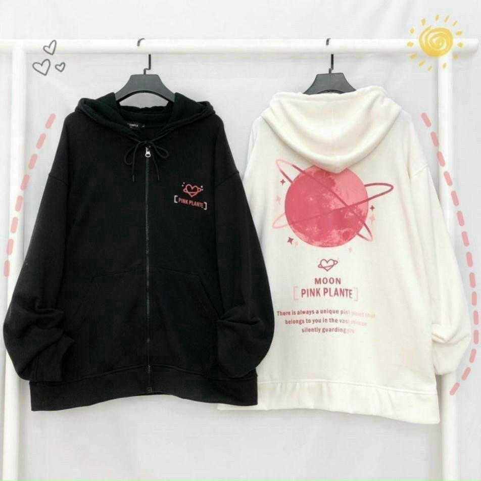 (FREESHIP) ❤ Áo khoác hoodie dây kéo form rộng MOON ulzzang (ẢNH THẬT)