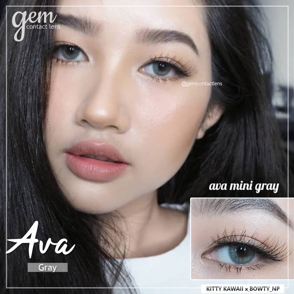 kính áp tròng cận Lens áp tròng AVA GRAY ẩm cao 55% - HSD 6 THÁNG