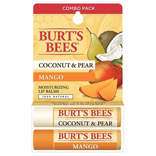 🥥Set 2 son dưỡng không màu BURT’S BEES 100% thiên nhiên mùi Coconut & Pear - Mango🥭