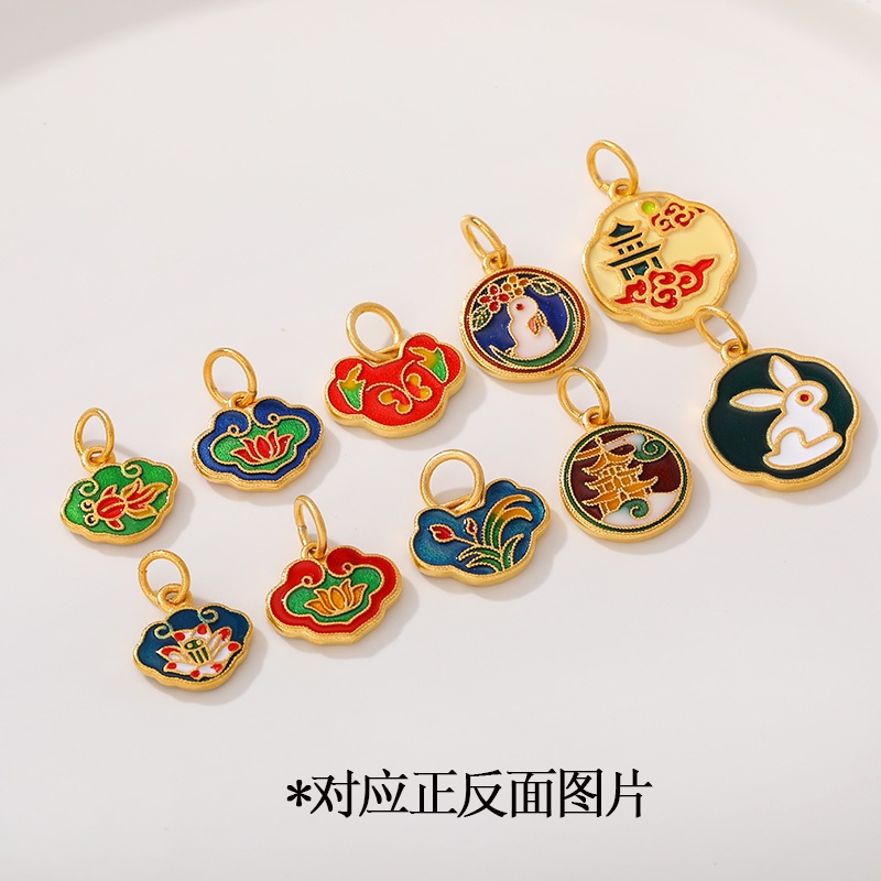 Phụ Kiện Dây Bện Làm Vòng Tay/Dây Chuyền Thủ Công Màu Đỏ Hình Mặt Trăng/Thỏ Hoàng Gia diy