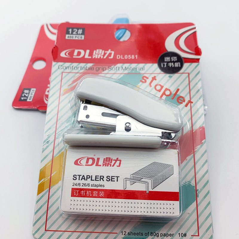 Stationery / Office Supplies, Staples, Blue, white, green, For books, documents, bills, paper binding, mini stapler sets 【lyfs】