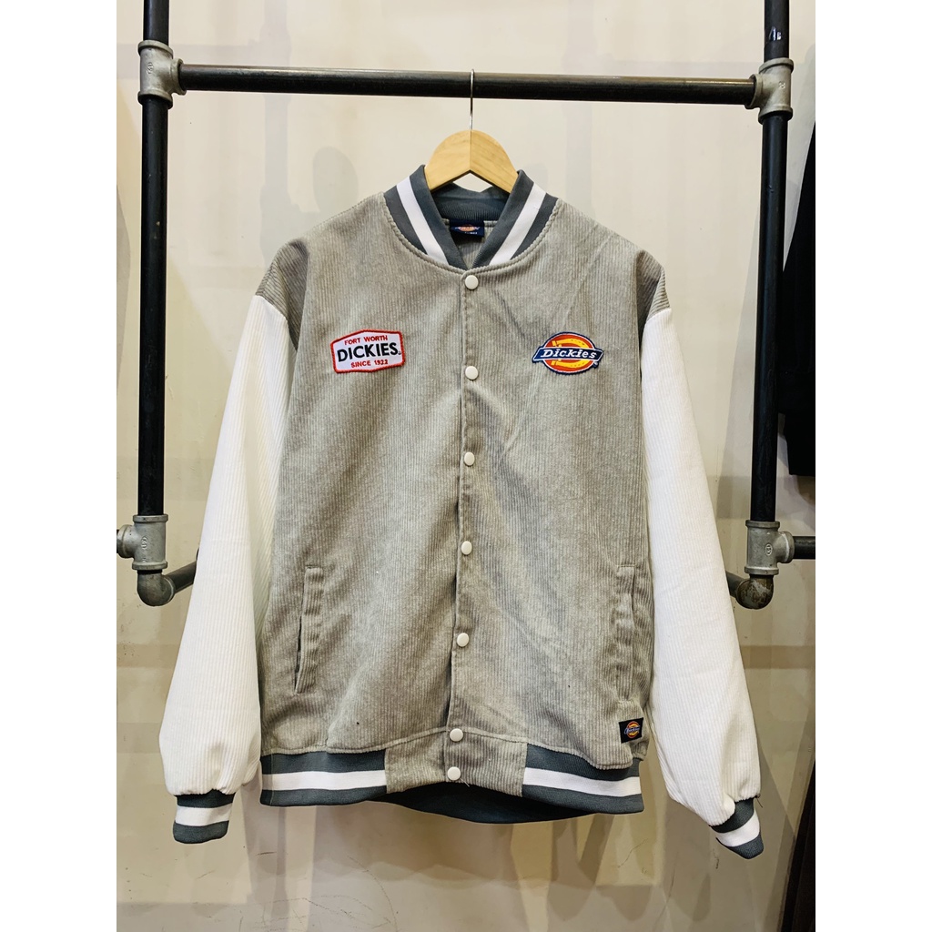 Áo Khoác Bomber Jacket Varsity Dickies - Form rộng oversize - Chất liệu nhung tăm cao cấp.