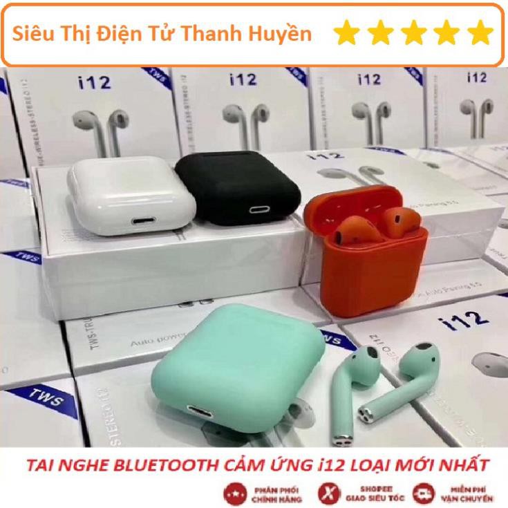 Mua ngay Tai Nghe Bluetooth i12, Tai Nghe Không Dây i12 TWS, Hàng Nhập Khẩu [Freeship 10k]