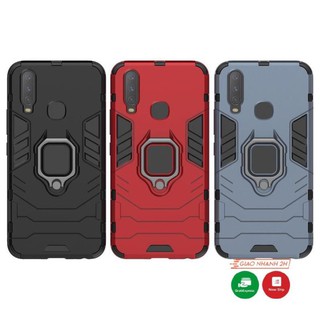 Ốp lưng Vivo Y15 / Vivo Y17 chống sốc Iron Man gắn giá đỡ iring hỗ trợ xem video, chống va đập mạnh